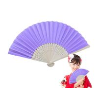 Large Folding Silk Hand - Vintage Silk Fan, Pure Pai Fan Blank | Chinese Japanese Vintage Wooden Silks Fans for an easy storage and can be carried around without hassle