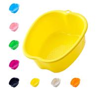 Large Foot Bath Spa Bowl Plastic Pedicure Bowl Massage Foot Tub,for Pedicure, Detox and Massage, Perfect to Soak Your Feet, Toe Nails and Ankles,Can be Soaked to Remove Dead Skin (Yellow)