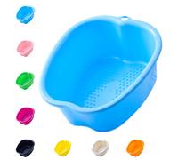 Large Foot Bath Spa Bowl Plastic Pedicure Bowl Massage Foot Tub,for Pedicure, Detox and Massage, Perfect to Soak Your Feet, Toe Nails and Ankles,Can be Soaked to Remove Dead Skin (Blue)