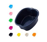 Large Foot Bath Spa Bowl Plastic Pedicure Bowl Massage Foot Tub,for Pedicure, Detox and Massage, Perfect to Soak Your Feet, Toe Nails and Ankles,Can be Soaked to Remove Dead Skin (Black)