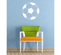 Large Football, Soccer Ball Decorative Vinyl Wall Art Sticker Decal Mural. Home, Wall Decor, Mirror, Window (20cm Wide x 20cm high, White)
