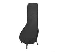 Large for chimenea Rain Cover 122cm Height Black Large for chimenea | Silver coating reflects UV rays, prevents fading, resists tearing, for ideal for summer sun and winter storage
