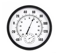 Large for dial Room Thermometer for Home Garden Greenhouse Large(Black)