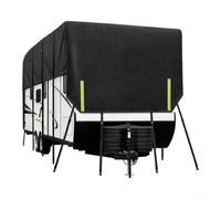 Large for rv Roof Protector 28.5x10.8ft Outdoor Storage Large(Black) | 28.5x10.8ft coverage, grid texture, UV resistant, black navy gray, fits most Class C
