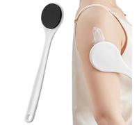 Large Foundation Brush - Extra Long Reach, Wide Body Handle | Portable Skin Exfoliator, Deep Cleansing Shower Tool, Tanning Lotion Applicator Design, Hard-to-Reach Area Hygiene Bathroom Routine