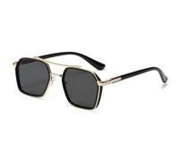 ETETGVG Large Frame Square Sunglasses Men's Metal Sun Glasses Men Driving Fishing Eyewear UV400,A1,One size