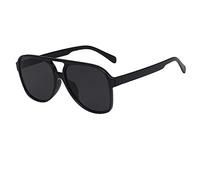Large Frame Sunglasses for Womens Mens UK,Square Shaped Polarised Sun Glasses Dust Proof Sunglasses Unisex Double Bridge Eyewear for Holiday Beach Outdoors Hiking Going Out