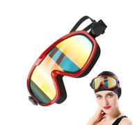 Large Frame Swimming Goggles - 5.71x2.56in Clear Vision Underwater, Protective Case Included, Pearl White Dream Pink Cool Black Red Electroplating | Fitness Racing Competition Gift Present