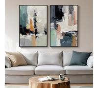 Large Framed Colorful Abstract Wall Art for Living Room, Set of 2 Canvas Prints Paintings Artwork for Walls, Modern Bright Multicolor Pictures for Hallway Bedroom Office Wall Decor 24x36