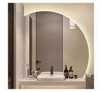 Large Frameless Bathroom Mirror Modern Wall Mirror with Anti-Fog Smart Touch Button Illuminated LED Warm Light (70cm) - Perfect for Home Décor and Vanity