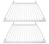 Large Fridge Shelf for DAEWOO Adjustable White Plastic Coated Shelves (Pack of 2, 425mm - 670mm x 320mm)