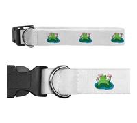 Large 'Frog On A Lily Pad' Dog Collar (PR00063344)