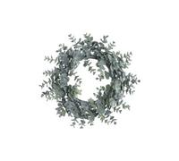 Large Frosted Eucalyptus Candle Wreath For Holiday Decor