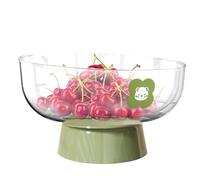 Large Fruit Bowl for Kitchen Counter - Cute Compote Bowl | Candy Snack Holder with Removable Drain Pedestal Large Fruit Dish Modern High Footed for Home Decor Kitchen Storage
