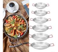 Large Frying Pan 28cm Stainless Steel Deep Dish(26cm) | Mirror polished for surface, even heat distribution, 28cm diameter, for ideal for seafood and rice, for durable build