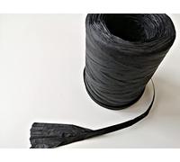 Large Full 200m Roll of Paper Raffia Ribbon 8mm Wide (Black)