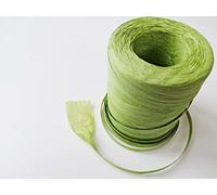 Large Full 200m Roll of Paper Raffia Ribbon 8mm Wide (Lime Green)