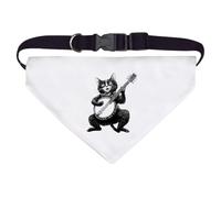 Large 'Funny Cat Playing Banjo' Dog/Cat/Pet Bandana (PD00063544)