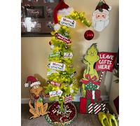 Large Funny Christmas Decorations, Christmas Thief Cardboard Cutouts for Christmas Tree Decorations Xmas Home Decor -2pc