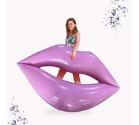 Large Funny Pool Float - Giant Pink Lips Float for Swimming Pool 71 х 63 Inch Big Floaties Adult Size Cute Inflatable Mouth Print Accessories