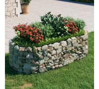 Large Gabion Raised Garden Bed Galvanised Steel Stone Basket Planter