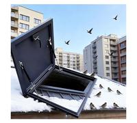Large Galvanized Cellar Emergency Exit Lid 90° Opening, Aluminum Roof Access Hatch Lid One-Handed Operation for Warehouses, Basements, Attics, Skylights(90x90cm/35.43x35.43in)