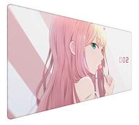 Large Gaming Beautiful Zero Two-2 Mouse Pad Anti-slip Natural Rubber Anime Mouse Mat Keyboard Pad Desk Mat for Laptop Computer Gamer Mousepad 800X300X3MM XL