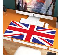 Large Gaming Mouse Mat, 80 x 40 cm Extended Large Size Mouse Pad,Union Jack,Classic Traditional Flag United Kingdom Modern British Loyalty,Non-slip Rubber base, Compatible with Laser and Optical Mice