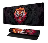 Large Gaming Mouse Mat 900x400 XXL Japanese Style Art Motif Water Resistant Mousepad Smooth Surface Anti Fray Stitched Edges Rubber Base for PC