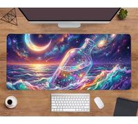 Large Gaming Mouse Mat Colorful Star Bottle 700x300x2mm, XL Extended Mouse Pad with Stitched Edges, Non-Slip Desk Mat for Office, Home, PC, Laptop