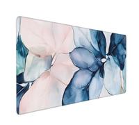 Large Gaming Mouse Mat, Extended Mouse Pad Smooth Surface Water Resist Keyboard,Precision and Speed,Anti-Slip Rubber Base Waterproof Cloth MousePads for Home Office 500x300x3mm Abstract Flowers J-3264