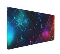 Large Gaming Mouse Mat, Extended Mouse Pad Smooth Surface Water Resist Keyboard, Precision and Speed, Anti-Slip Rubber Base Waterproof Cloth MousePads for Home Office 600x300x3mm Abstract Blue J-6079