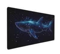 Large Gaming Mouse Mat, Extended Mouse Pad Smooth Surface Water Resist Keyboard, Precision and Speed, Anti-Slip Rubber Base Waterproof Cloth MousePads for Home Office 900x300x3mm Blue Whale J-5774