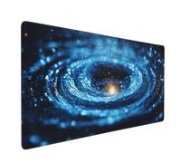 Large Gaming Mouse Mat, Extended Mouse Pad Smooth Surface Water Resist Keyboard, Precision and Speed, Anti-Slip Rubber Base Waterproof Cloth MousePads for Home Office 1200x400x3mm Blue Water J-3765