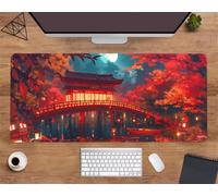Large Gaming Mouse Mat Summer Night Bridge 700x300x2mm, XL Extended Mouse Pad with Stitched Edges, Non-Slip Desk Mat for Office, Home, PC, Laptop