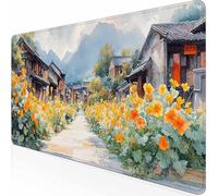 Large Gaming Mouse Pad 1000 x 500 x 3MM Japan Landscape Mouse Mat, Gaming Keyboard Mousepad, Office Accessories with Non-Slip Rubber Base and Stitched Edges for Laptop, Office, Gifts for Men -z1c0921L