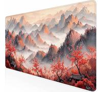Large Gaming Mouse Pad 1000 x 500 x 3MM Japan Landscape Mouse Mat, Gaming Keyboard Mousepad, Office Accessories with Non-Slip Rubber Base and Stitched Edges for Laptop, Office, Gifts for Men -z1c0912
