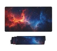 Large Gaming Mouse Pad 1200x600 mm XL Extended Mousepad, Red Starry Sky Mouse Mat, Computer Keyboard Full Desk Mat, with Non-Slip Base and Stitched Edge Big Desk Pad for Home/Gaming/Office P9078