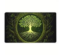 Large Gaming Mouse Pad 23.6x15.7x0.12 inch Green Tree of Life Mouse Mat XXL, Gaming Keyboard Mat, Extended Desk Pad with Non-Slip Base and Stitched Edge for Office/Gamer