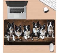 Large Gaming Mouse Pad 27.5x11.8x0.12 inch - XXL Extended Mouse Mat Animal Dog, Smooth Surface Mousepad with Non-Slip Rubber Base & Durable Stitched Edges for Home Office Desk Decor