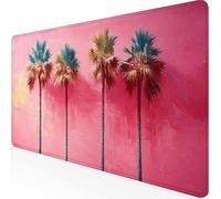 Large Gaming Mouse Pad 36x16inch Pink Simple Mouse Mat, Gaming Keyboard Mousepad, Office Accessories with Non-Slip Rubber Base and Stitched Edges for Macbook, Laptop, Office, Gifts for Men -z1c0969