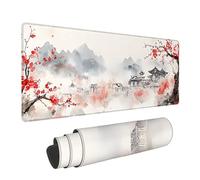 Large Gaming Mouse Pad, -39.3x19.7inchs- Japanese Style Extra Large Mouse Pad with Stitched Edge, Landscape XXL Non-Slip Waterproof Mousepad, Long Mousepad for Gamer, Office & Computer LJ-923