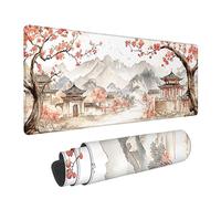 Large Gaming Mouse Pad, -39.3x19.7inchs- Japanese Style Extra Large Mouse Pad with Stitched Edge, Landscape XXL Non-Slip Waterproof Mousepad, Long Mousepad for Gamer, Office & Computer LJ-919