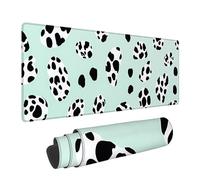 Large Gaming Mouse Pad, -39.3x19.7inchs- Leopard Print Extra Large Mouse Pad for Desk with Stitched Edge, Blue XXL Non-Slip Waterproof Mousepad, Long Mousepad for Gamer, Office & Home Computer LJ-2077