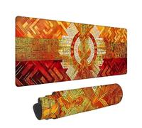 Large Gaming Mouse Pad, -47.2x23.6inchs- Retro Extra Large Mouse Pad for Desk with Stitched Edge, Orange Color XXL Non-Slip Waterproof Mousepad, Long Mousepad for Gamer, Office & Home Computer LJ-1107