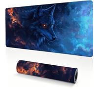 Large Gaming Mouse Pad 500x250x4mm Extended Desk Mat Wolf dream-2 0x0-492 | Mousepad Waterproof with Rubber Base Stitched Edges, improved precision and speed, Desk Pad Laptop for Office and Home