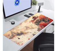 Large Gaming Mouse Pad 59x31.5x0.12 inch Natural Scenery Mouse Mat XXL, Gaming Keyboard Mat, Extended Desk Pad with Non-Slip Base and Stitched Edge for Office/Gamer