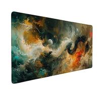 Large Gaming Mouse Pad 900x300x3mm, Black and White Mouse Mat Dragon Desk Mat with Anti-Slip Rubber Base and Stitched Edges Mousepad Waterproof Desk Accessories for Keyboard Office Gaming -ly2505A4