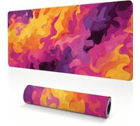 Large Gaming Mouse Pad 900x450x4mm Extended Desk Mat abstract flame-2 0x0-76