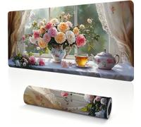 Large Gaming Mouse Pad 900x450x4mm Extended Desk Mat flower Retro 0x0-292